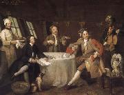 William Hogarth Captain George Graham in his cabin china oil painting reproduction